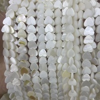 Perles en forme de cœur en coquillage blanc naturel 6-14mm, perles espacées en vrac Jinstone pour la fabrication de bijoux DIY, bracelets et colliers, vente en gros