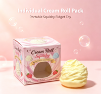 Jouet Squishy en forme de rouleau de crème mignon, à rebond lent, doux et parfumé, jouet à presser en forme de gâteau, anti-stress, sensoriel, cadeau fidget