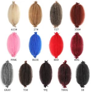 Lot de 3 Mèches Pré-Séparées Kinky Spring Afro Twist pour Crochet Braids, Cheveux <span class=keywords><strong>Marley</strong></span> pour Tresses, Extensions en Vrac pour Femmes Noires - Product Image 6