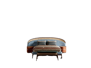<span class=keywords><strong>Lit</strong></span> <span class=keywords><strong>de</strong></span> Luxe Moderne en Velours Vert avec <span class=keywords><strong>Tête</strong></span> <span class=keywords><strong>de</strong></span> <span class=keywords><strong>Lit</strong></span> en <span class=keywords><strong>Rotin</strong></span> et Cadre en Bois Massif – Mobilier <span class=keywords><strong>de</strong></span> Chambre Parentale - Product Image 4