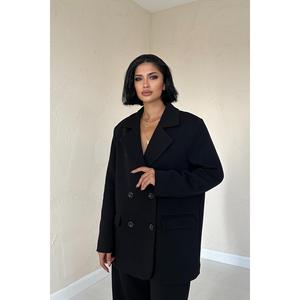 Conjunto de Traje para Mujer Negro, 100% Poliéster, Antiarrugas, Pantalones de Manga Larga - Product Image 3