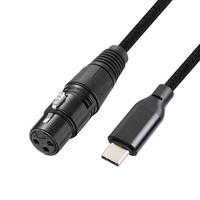 Adaptateur de câble de microphone 3 broches XLR femelle vers TYPE C mâle câble de données Audio Microphone ordinateur enregistrement câble de connexion vocale
