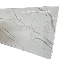 Grande dalle de pierre artificielle blanc ardoise pour comptoir de cuisine, îlot de salle à manger, marche d'escalier, pierre de quartz