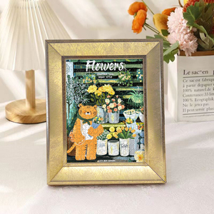 Cadre photo en métal <span class=keywords><strong>doré</strong></span>, cadre décoratif pour la décoration de la maison, affichage sur bureau, style vintage, cadre pour affiche artistique, cadeau de mariage - Product Image 3