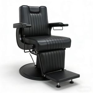 Fauteuil de coiffure et de coloration professionnel avec pompe hydraulique grande capacité et appui-tête pliable - Product Image 1