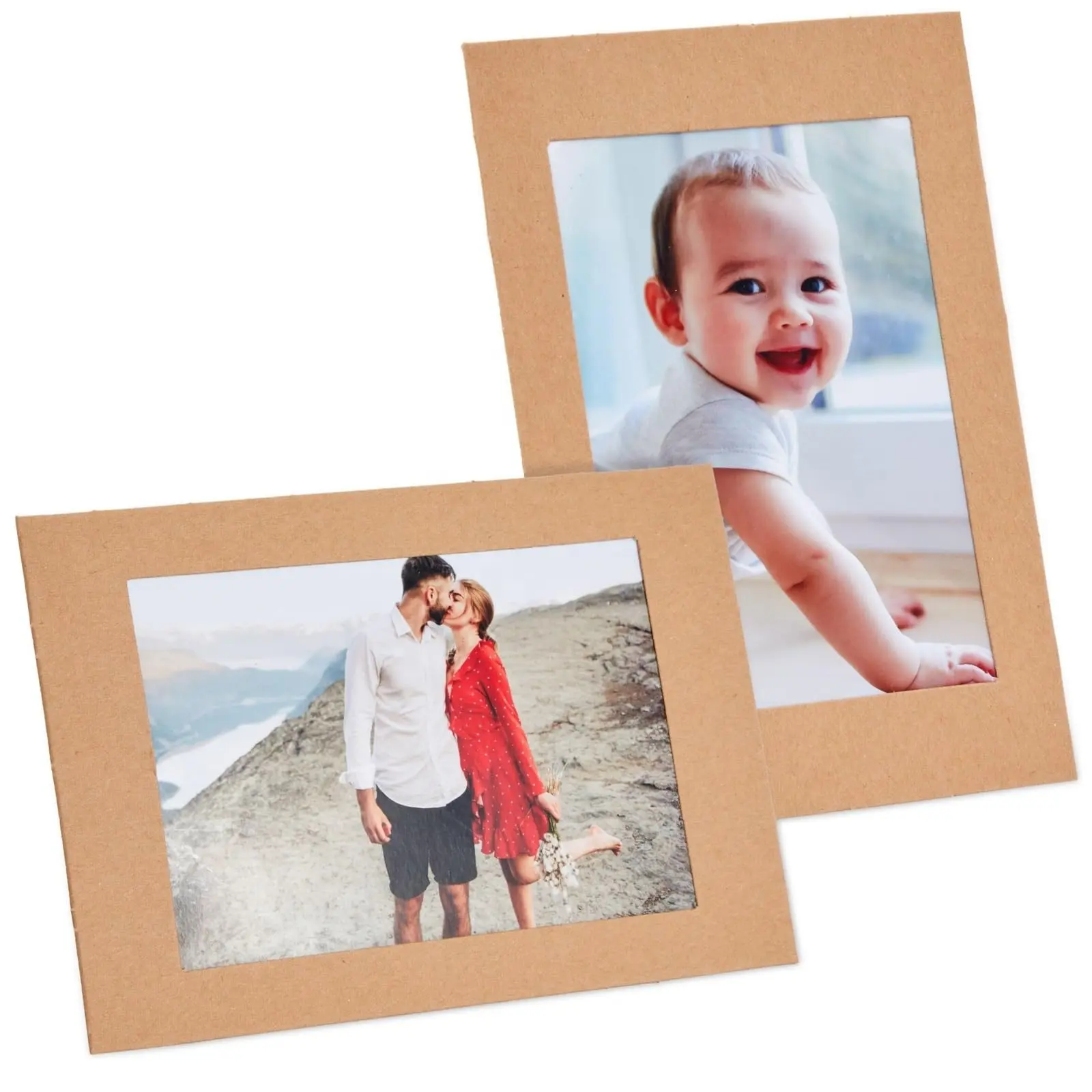 Wholesale 4*6 khaki photo frames for wedding diy classroom photo frame with easel gallery frames standing paper picture