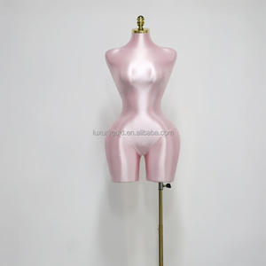 부티크 커비 패브릭 여성 플러스 사이즈 마네킹, 큰 엉덩이 큰 가슴 브라질리언 드레스 폼 얇은 허리 BBL 여성 반신 마네킹 - Product Image 6