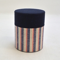 Décoration d'intérieur japonaise, boîte à thé en coton rayé coloré tissé à la main, petite boîte à feuilles de thé pour le thé et le café japonais, marque Kururi