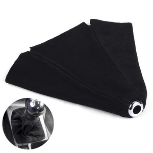 RASTP Car Gear <b>Knob</b> Cover Pu Material <b>Black</b> Red Stitching Washable Universal Fit - Product Image 5
