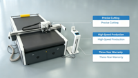 Automatische CNC digitale vlakbed snijplotter voor het snijden van zelfklevende stickers, verpakkingen, vinyl, karton en andere materialen.