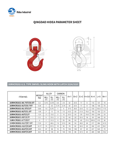 Hidea Nhà Máy Giá G70/G43 Thép Carbon Xoay Móc Chúng Tôi Loại 322A/322C An Toàn Chốt Xoay Sling Móc - Product Image 2