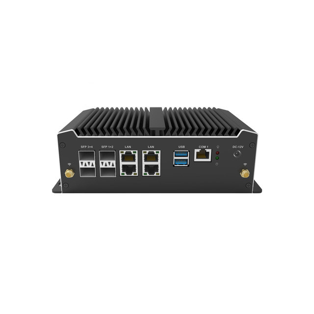 Industrial Fanless Mini PC Intel ATOM C3758 4x 2.5GbE LAN 4x 10G SFP+ Network Appliance Edge Computing Computer
