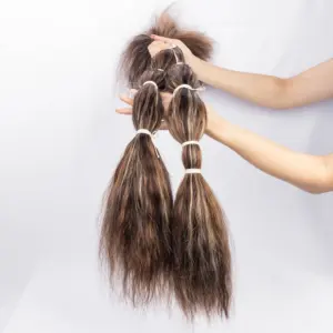 ช่อต่อผมสำหรับผมเปียแบบ Boho Goddess ช่อต่อผมสีดำธรรมชาติจาก12A อินเดีย - Product Image 1