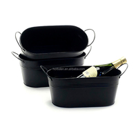Couleur baignoire fleurs jardinières Pot avec poignée pour jardin fournisseurs accessoires ovale fer métal Pot de fleur