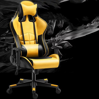 Chaise d'ordinateur de bureau en cuir confortable chaise de jeu de sport Racer inclinable pivotante chaise de course à hauteur réglable pour les jeux