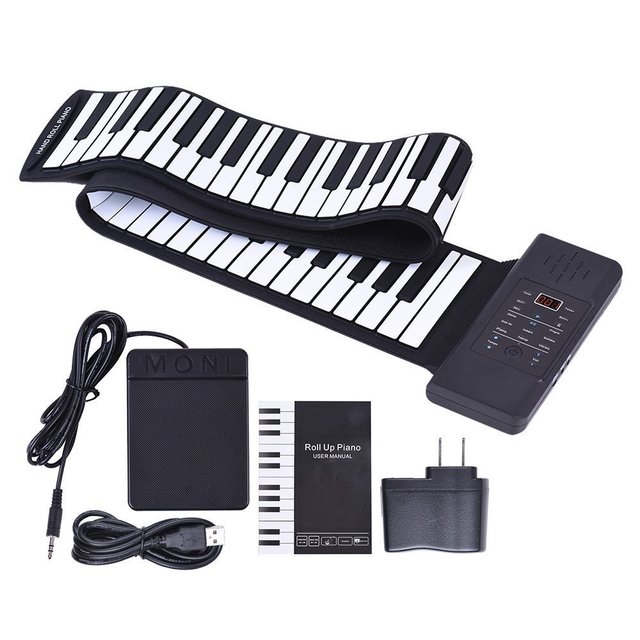 Musical Instrument Digital Piano Portable Roll Flexible Mini Piano Midi Portable Studio Usb Roll up Keyboard Piano