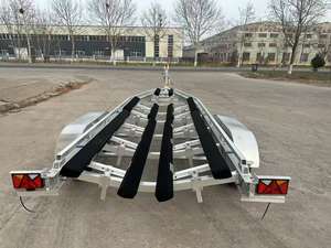 30ft Tandem achse Hydraulische Bremse Aluminium Boots anhänger Holz kojen 3800kgs Lade kapazität Geeignet für 28-29ft Boot Hot Sales - Product Image 3
