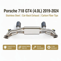 Sistem Knalpot Valvetronic Catback untuk Porsche 718 GT4 Knalpot 4.0L 2019-2024 Performa Tinggi dengan Upgrade Ujung Serat Karbon