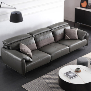 Sofá de esquina de cuero de estilo moderno de lujo, sofá seccional en forma de <span class=keywords><strong>L</strong></span>, muebles, juego de sofá para sala de estar - Product Image 5
