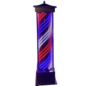 Siman high quality red blue white pole barber for barbershop barber led pole wholesale price profession salon furniture