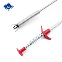 Herramienta Flexible de Metal de 24 Pulgadas para Desatascar Drenajes, Pinza para Agarrar Objetos Obstruyentes en Tuberías de Fregaderos y Inodoros