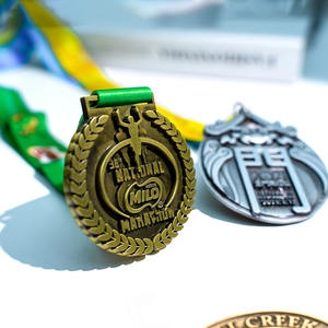 Medallas de metal personalizadas de alta calidad Ghana University Marathon Fun Run Kickboxing Sublimación en blanco Premios Titular Premium Craft - Product Image 2