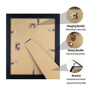 Mesa de pared de cristal Real 8,5 11 cuadro negro de madera Marco de exhibición de fotos certificado creativo estera de diploma 8,5X11 <span class=keywords><strong>foto</strong></span> - Product Image 5