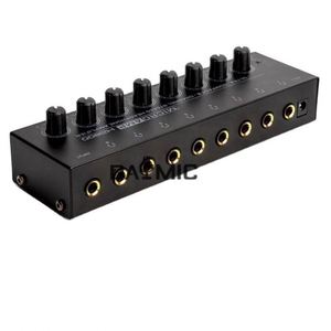 แอมพลิฟายเออร์หูฟัง 8 ช่องสัญญาณ 12V สเตอริโอ สำหรับมอนิเตอร์หูฟัง 1 อินพุต 8 เอาต์พุต - Product Image 1