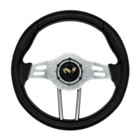 Volant universel de 13 pouces Sliver PU Boat Volant de chariot de golf Drift