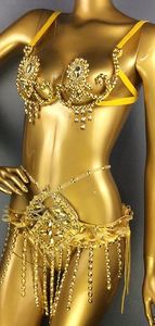 <span class=keywords><strong>Costume</strong></span> de danse du ventre <span class=keywords><strong>sexy</strong></span> pour femmes adultes, samba, <span class=keywords><strong>carnaval</strong></span>, polyester, soutien-gorge à armatures et ceinture, 2 pièces/ensemble, pierres arc-en-ciel, cristaux - Product Image 5