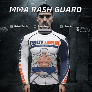 Logo de marque personnalisé MMA manches longues séchage rapide Rashguard T-Shirt homme sublimation complète - Product Image 3