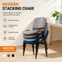 Chaise de salle d'attente empilable en métal durable avec siège en plastique facile à nettoyer, design empilable, usage polyvalent, chaise d'église empilable en métal