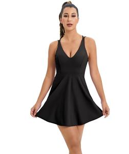 Vestido DE TENIS informal para mujer, ropa deportiva ahuecada sin espalda para golf - Product Image 3