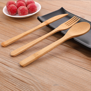 Tre tự nhiên Bộ đồ ăn dao nĩa và muỗng thiết lập dao kéo - Product Image 3