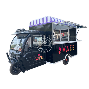 Tricycle de cuisine mobile 2025 en aluminium et acier inoxydable pour la vente de glaces, tacos et sushis en ambulant – En stock - Product Image 6