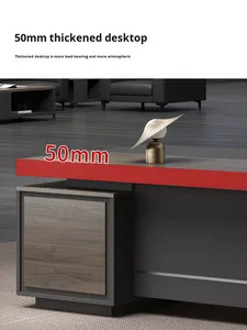 Modern Luxury Office Furniture Simple Boss <strong>Desk</strong> Executive Chair <strong>Set</strong> for Manager Supervisor President - Product Image 3
