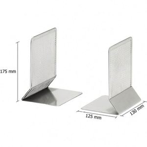 Metal Mesh Desk Organizer <b>Book</b> Shelf <b>Holder</b> <b>Book</b> <b>Stand</b> Bookshelf <b>Book</b> Ends Phone <b>Stand</b> Unique Bookends Reading Rack - Product Image 5