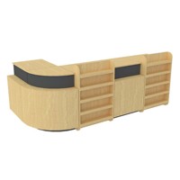 Comptoir de caisse en bois, Boutique, supermarché, Table de caisse, épicerie, vente au détail
