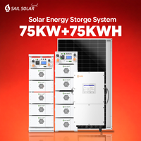 Système de stockage d'énergie solaire 75 kW 80 kW avec onduleurs Solis et batterie lithium HV pour utilisation en système hybride commercial