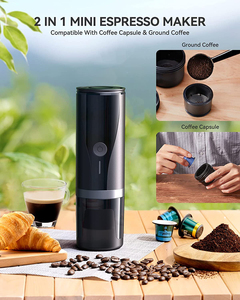 Fully Automatic <b>Portable</b> Mini <b>Coffee</b> Espresso Machine Capsule 12v Lithium Battery Rechargeable Hot Water Outdoor - Product Image 3