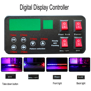ไฟฉุกเฉินแบบแท่ง LED อะลูมิเนียมบางเฉียบ Amber COB 94 วัตต์ 51 นิ้ว พร้อมจอแสดงผลดิจิตอล ควบคุมการเปิด-ปิด พร้อมไฟส่องข้างแบบถอดได้ - Product Image 5