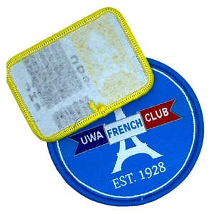 Etiqueta de parche bordado de tela a medida para coser prendas deportivas logotipo personalizado impreso insignias de tela tejida para ropa - Product Image 4