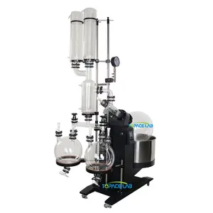 Topacelab Evaporator putar vakum efisien tinggi 10L/20L/50L termos penerima ganda untuk ekstraksi distilasi