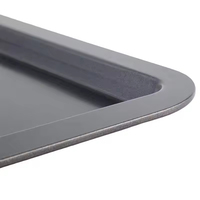 Plaque de cuisson rectangulaire antiadhésive personnalisable et durable à chauffage uniforme, pour biscuits et pâtisseries, fourniture OEM pour cuisine domestique