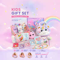 Ensemble cadeau de papeterie pour enfants en gros avec sac à main en fourrure, pinces à cheveux, bracelets, stylos et cahiers