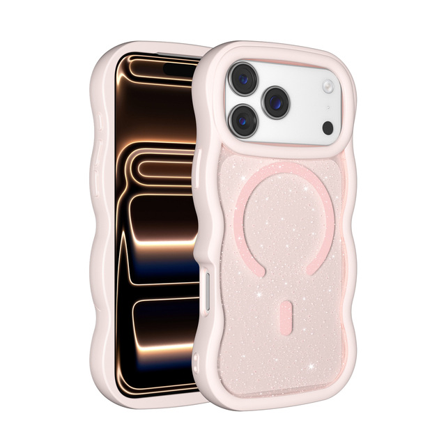 Luxury Bling Glitter Magnetic Phone Case Anti-Fingerprint Summer Slim Shockproof Protective Cover for IPhone18 Pro Max iPhone 17