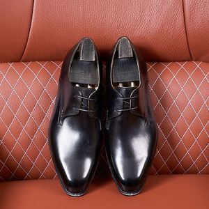 Chaussures Oxford britanniques pour hommes à bout carré - Respirantes, légères, décontractées et habillées, faites à la main (grandes tailles) - Product Image 2