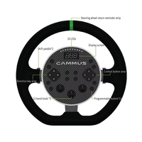 Volante de Carreras CAMMUS C5 5nm Direct Drive con Palancas de Cambio Grandes, Base de Controlador de Juego para Simulador de Carreras