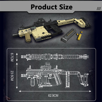 Senapan Seri 14031 Sniper Rifle AWM Senapan Mesin Model Senjata Peralatan Perakitan Blok Bangunan Model Mainan Blok Plastik Anak