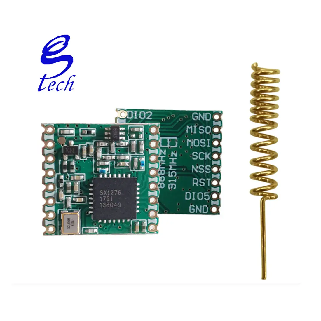 2 adet 868MHz süper düşük güç RF LoRa modülü SX1276 çip uzun mesafe iletişim alıcısı çok verici SPI IOT + 2 adet anten